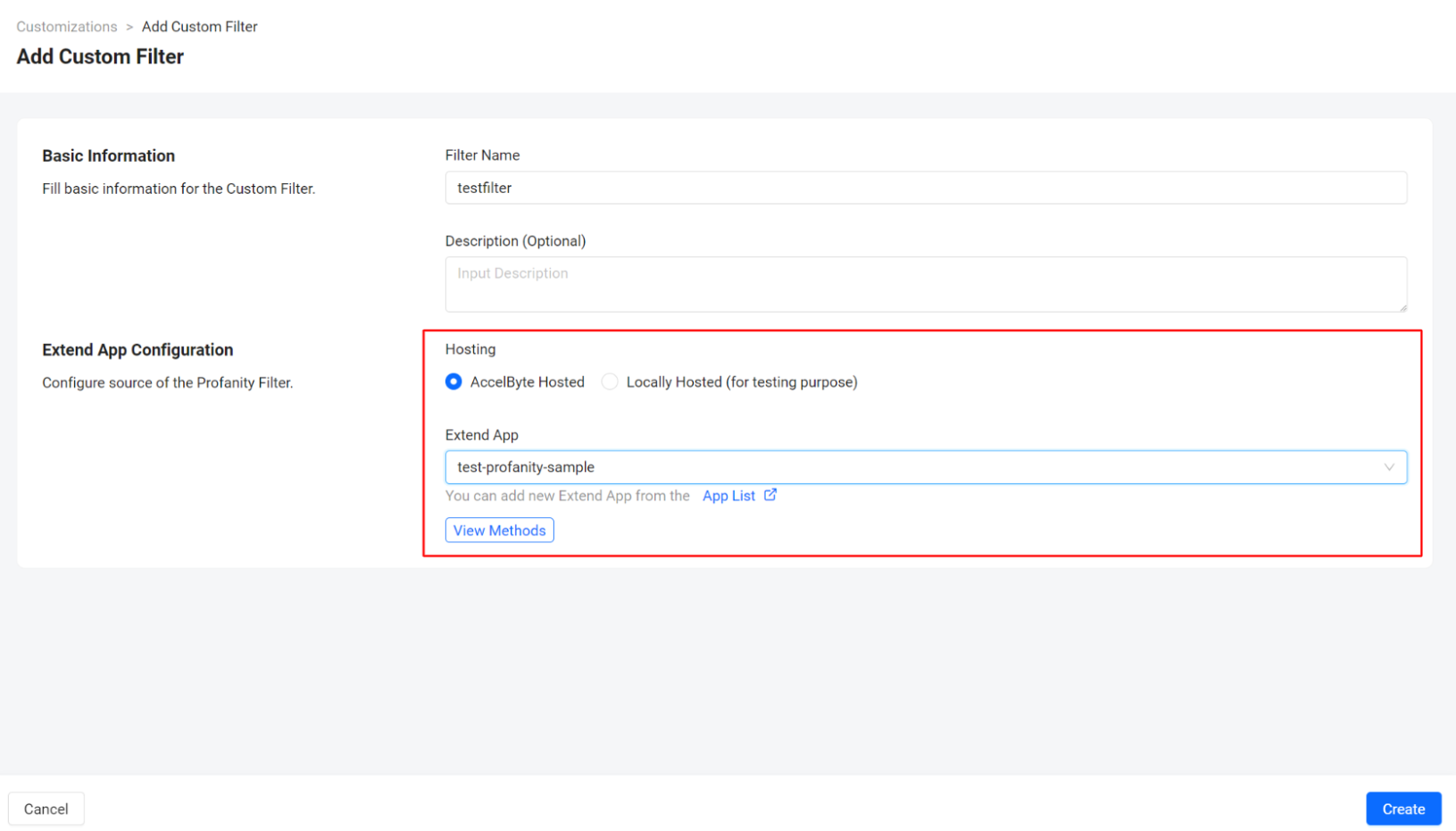 Image shows the Select an Extend app step