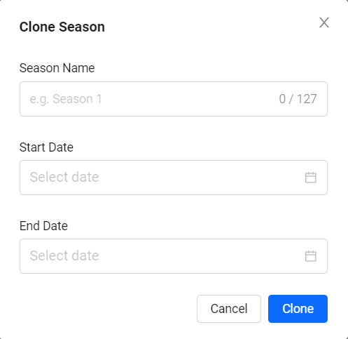 Clone Season form