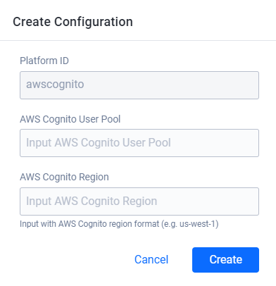 configure Amazon Cognito login