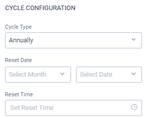 annually cycle configuration