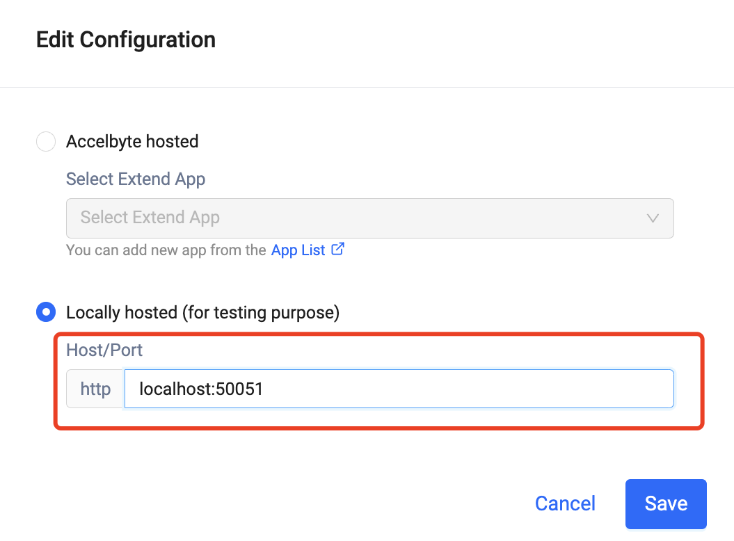 use locally hosted server