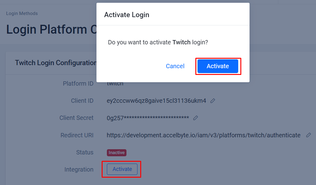 Activate Twitch
