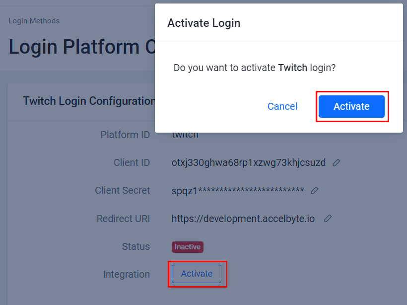 Activate Twitch