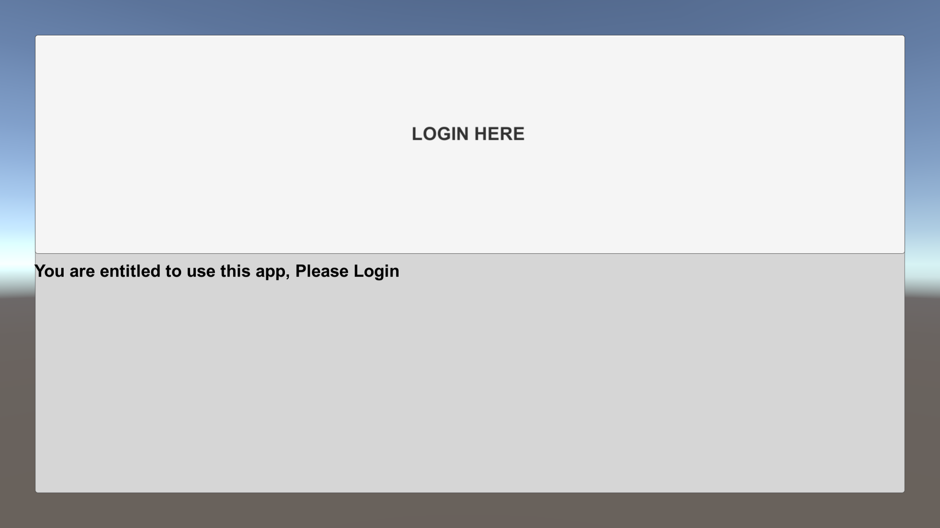 Image shows a successful login