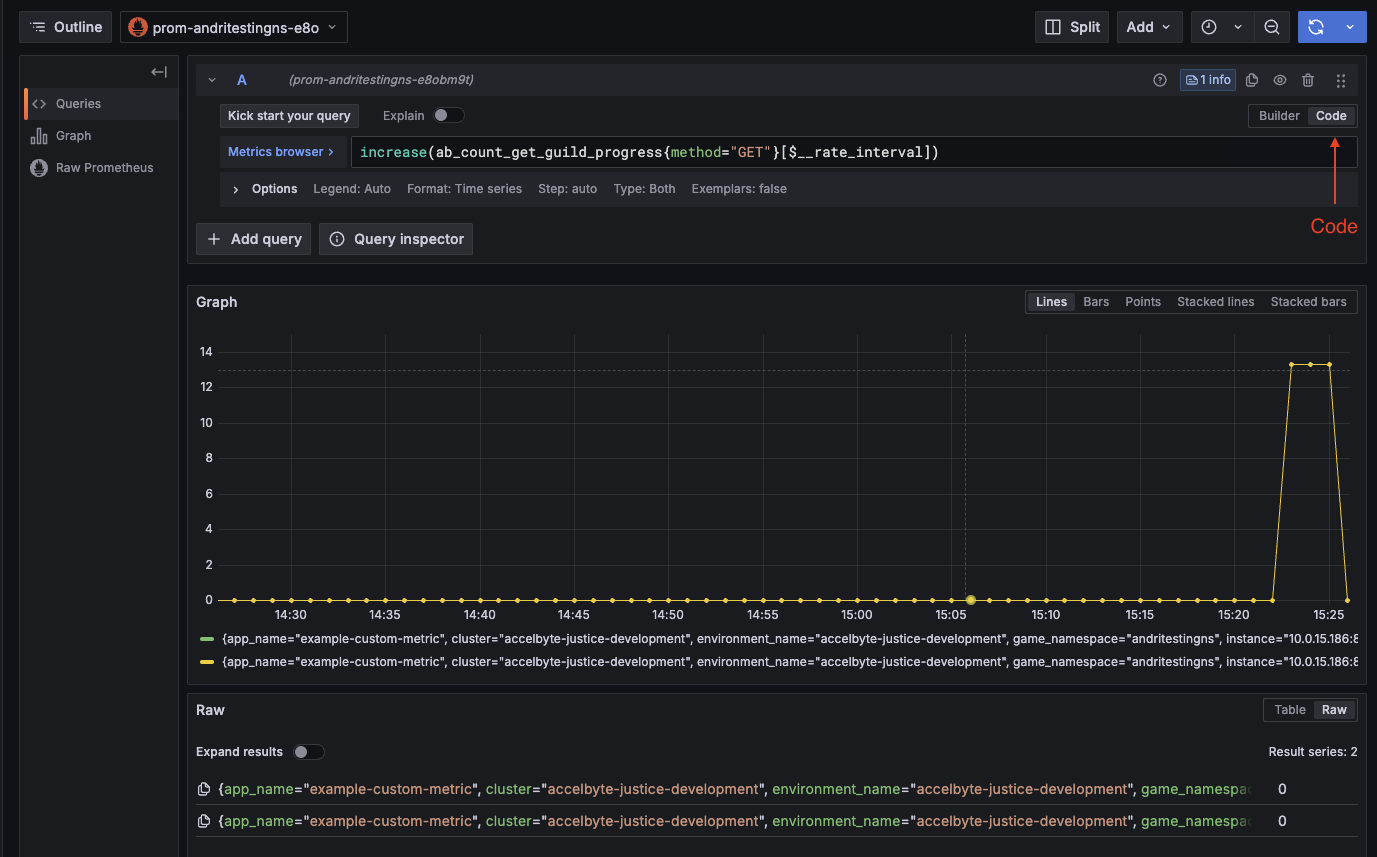 Complex metrics query