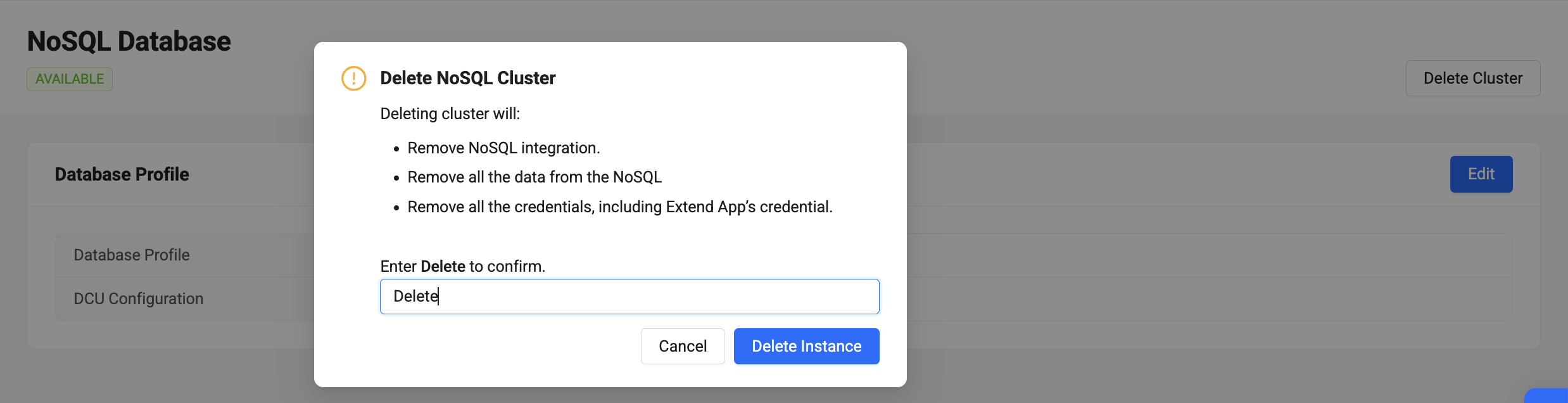 NoSQL_Cluster_delete_confirmation 