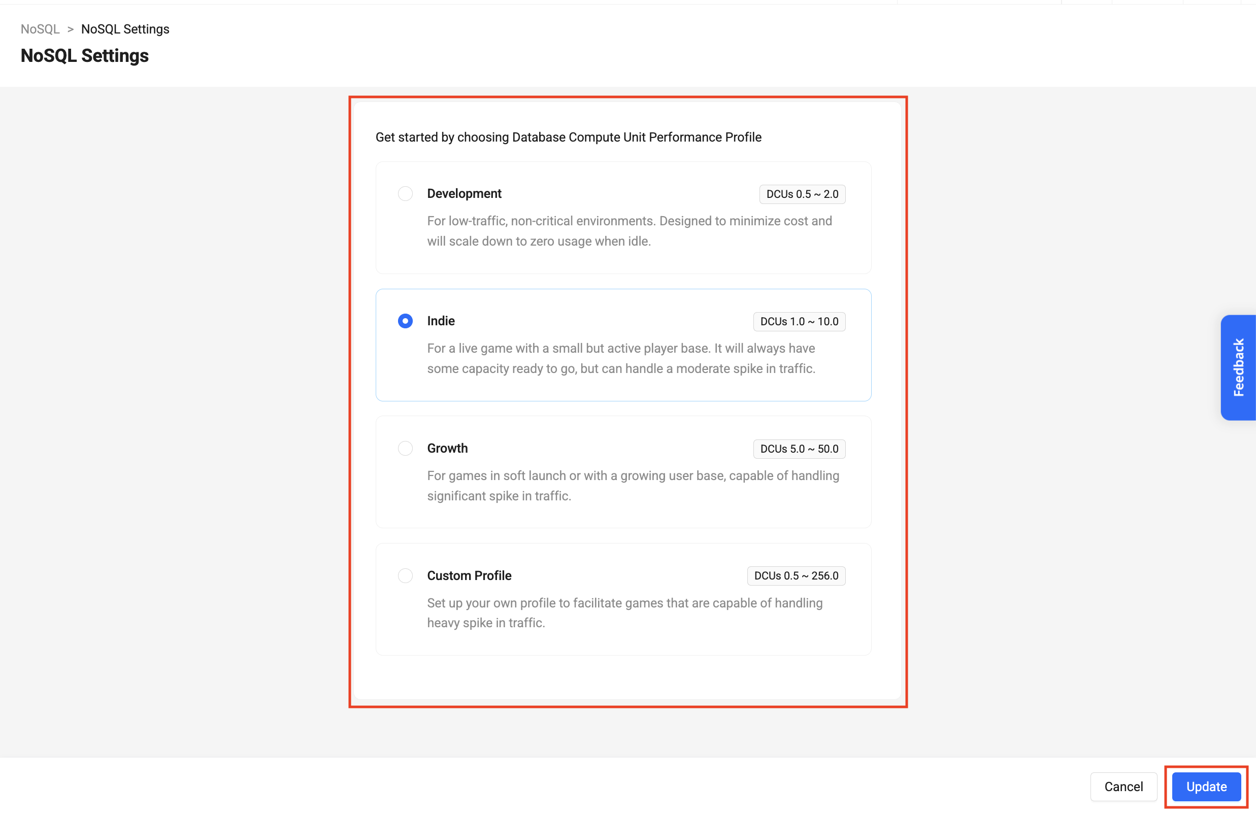 NoSQL_Cluster update_profile 
