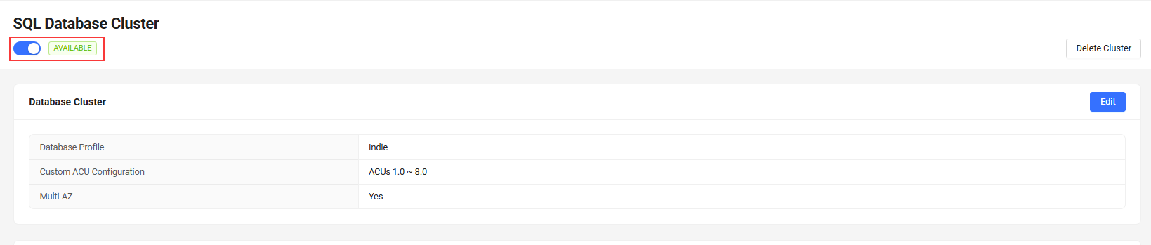SQL Cluster updated
