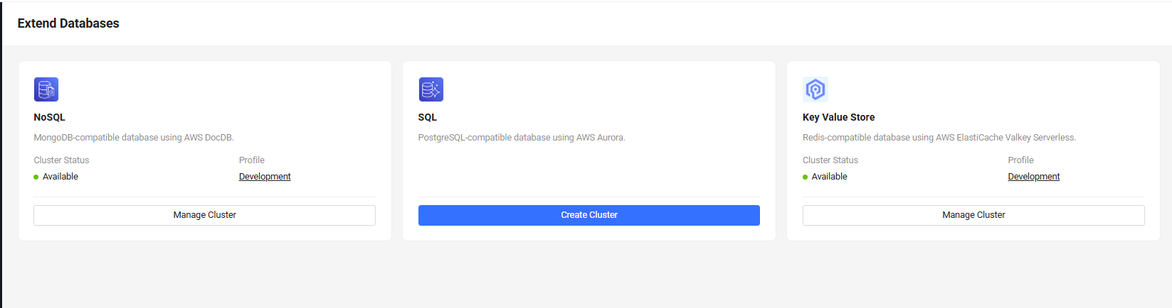 SQL Cluster create options