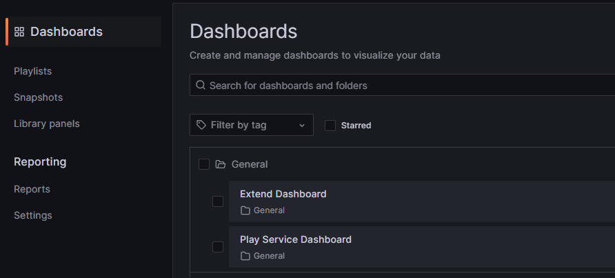 click to access dashboard