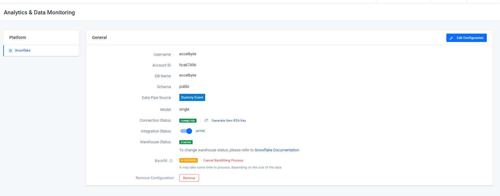 Configuring backfill