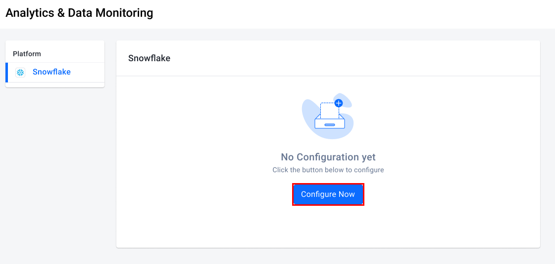 Configuring analytics and data monitoring