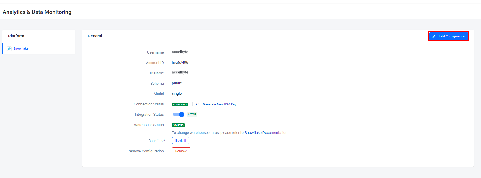 Latest config status