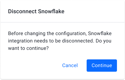 Disconnect Snowflake