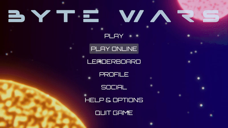 Browse and join a game session Unity Byte Wars joinable sessions dedicated server