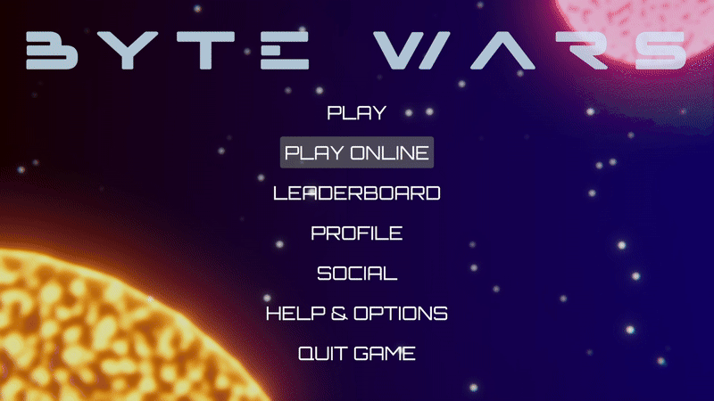 Browse and join a game session Unity Byte Wars joinable sessions peer-to-peer