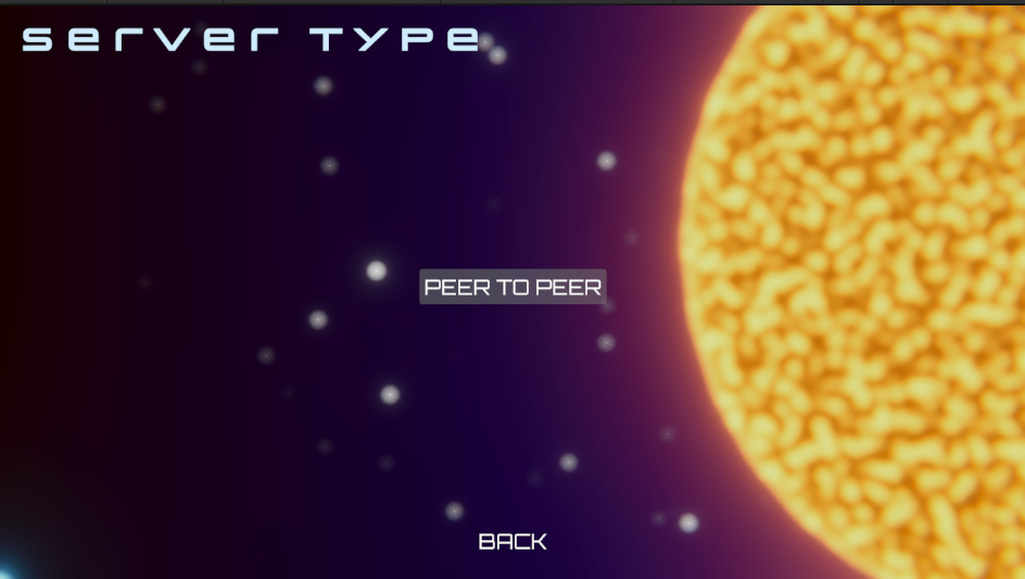 Unity Byte Wars: P2P Quick Match - Server Type State Preview