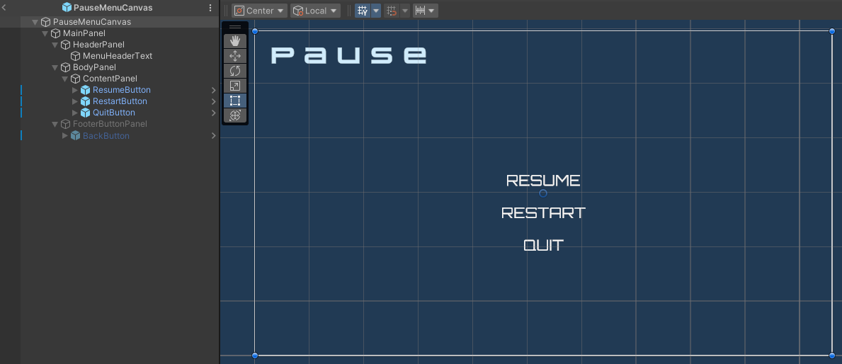 Pause menu preview Unity Byte Wars quick match dedicated server