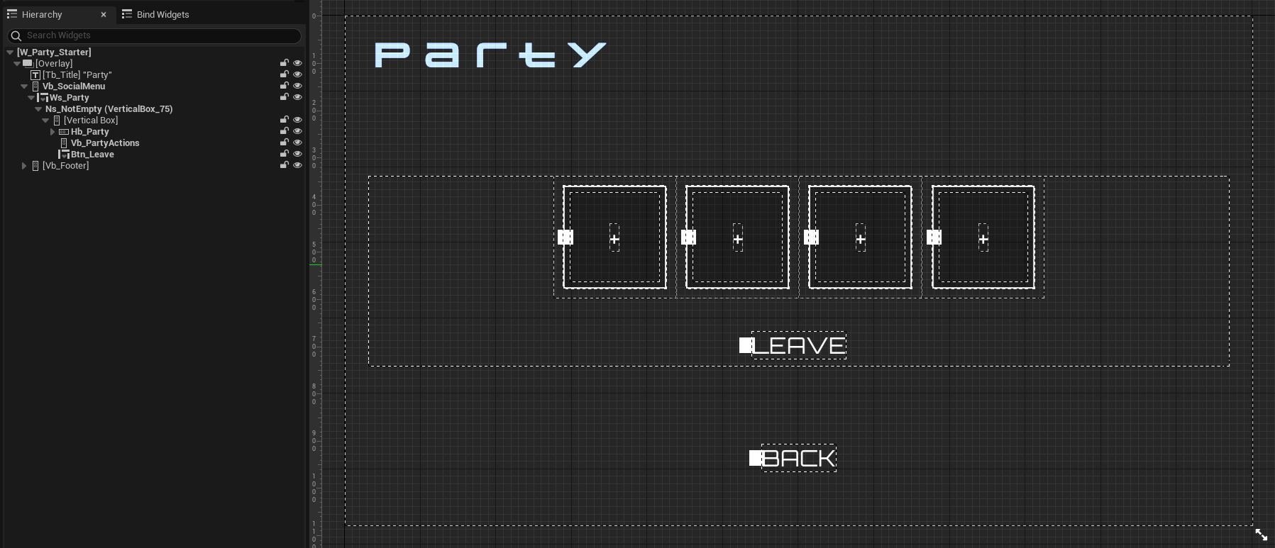 PartyWidget_Starter preview image Unreal Byte Wars introduction to party