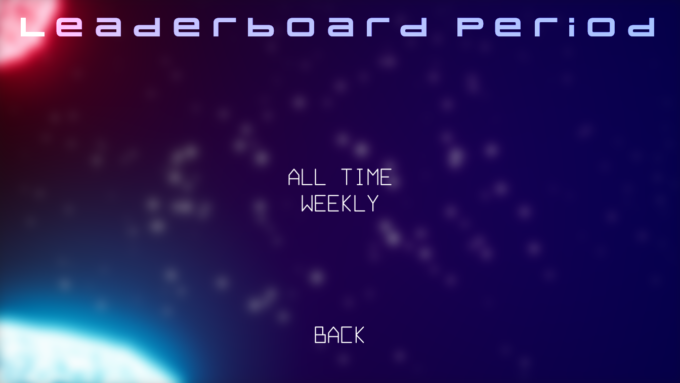 Leaderboard period widget Unreal Byte Wars weekly leaderboard