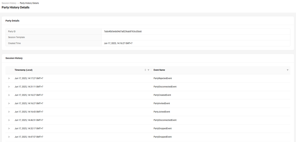 How to debug matchmaking and session issue from the Admin Portal folder preview