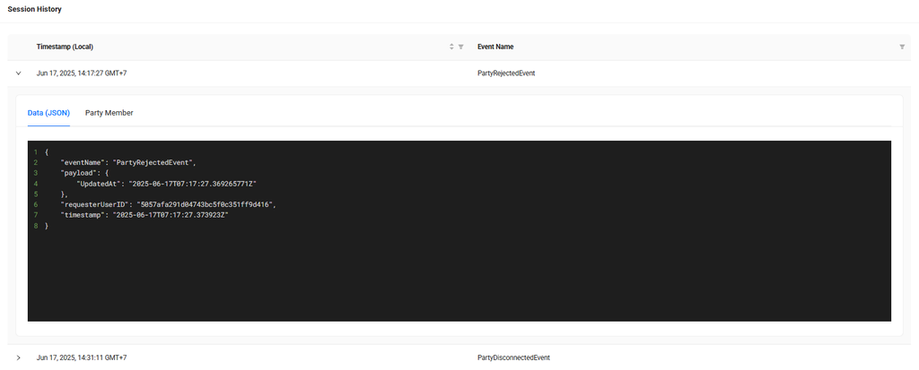 How to debug matchmaking and session issue from the Admin Portal folder preview
