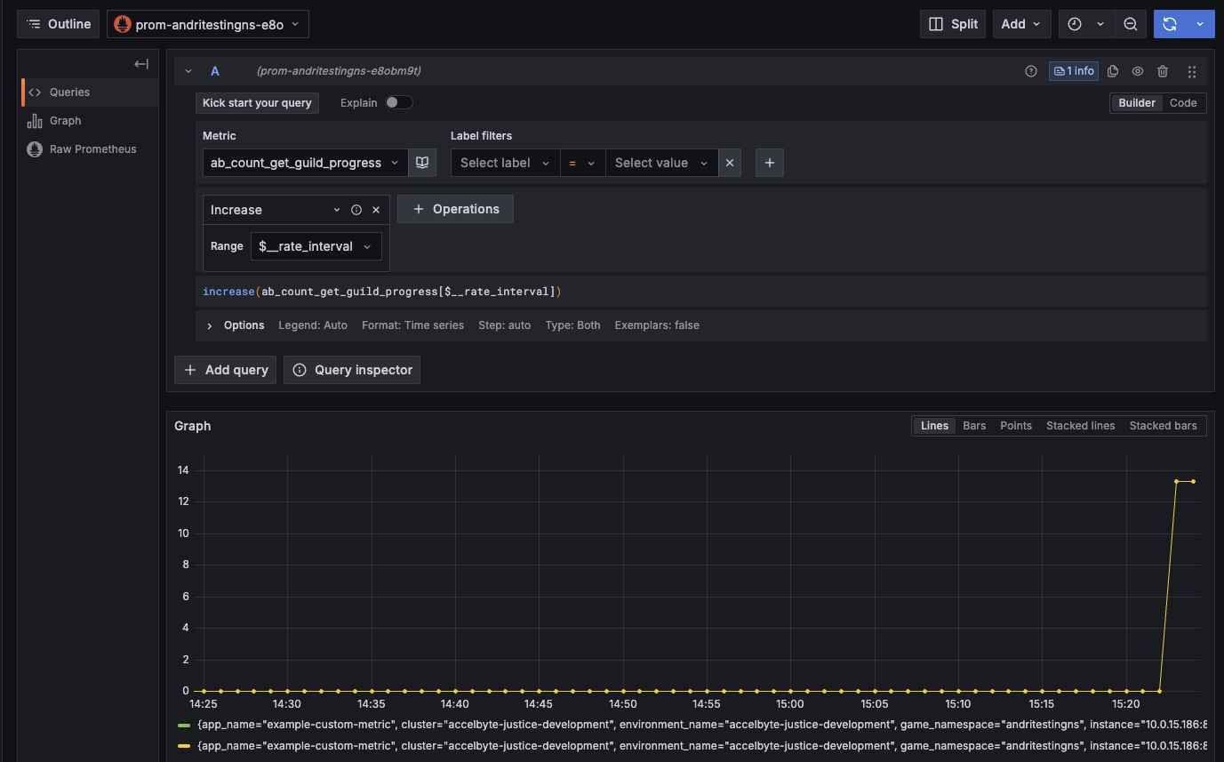 Select custom metric