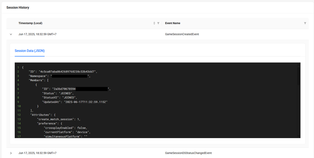 How to debug matchmaking and session issue from the Admin Portal folder preview