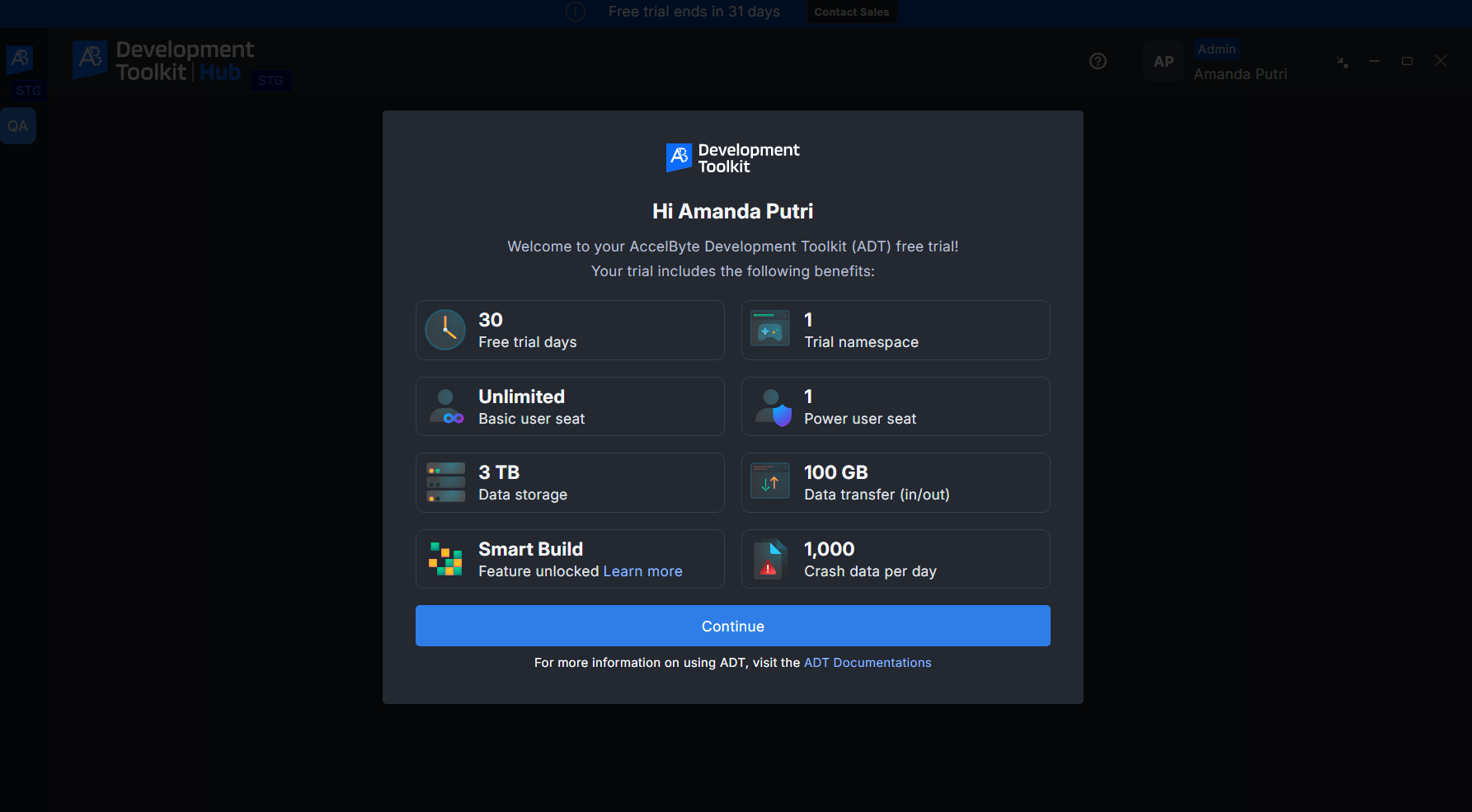 Welcome Page