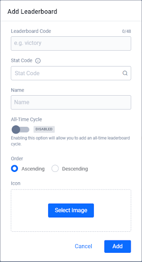 add a leaderboard configuration form