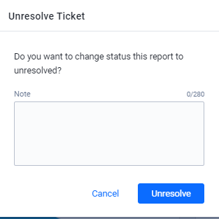 Unresolve Ticket