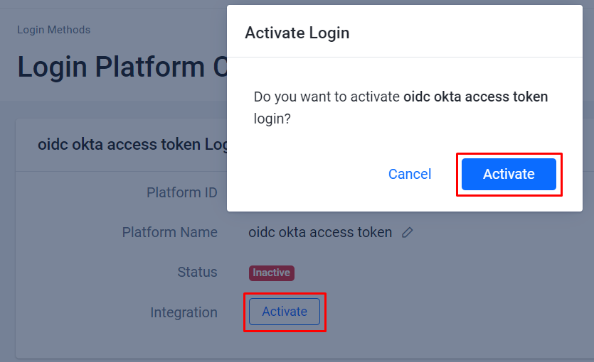 Image shows the OIDC details page