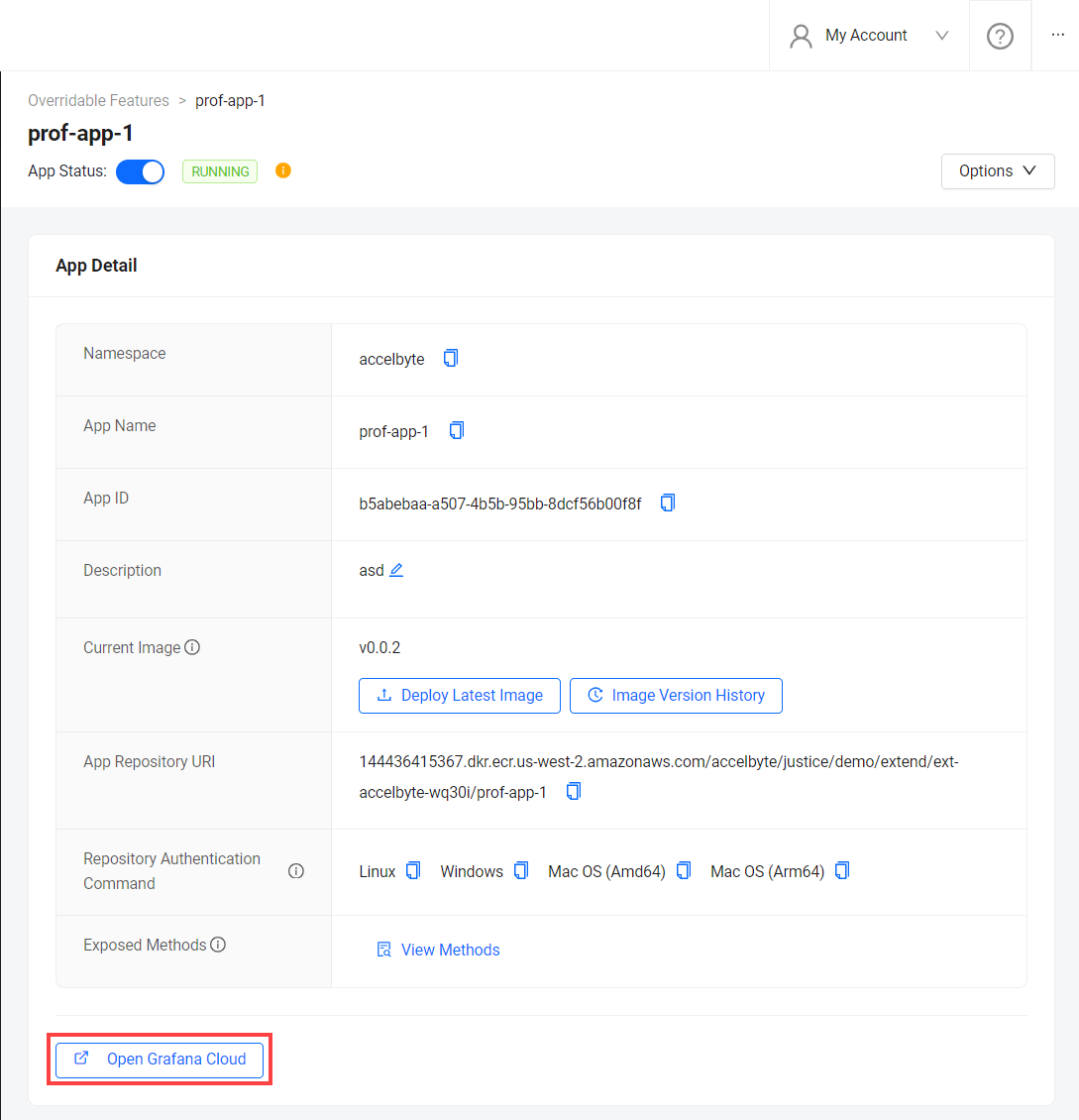 event handler access grafana