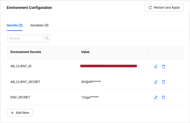 click to see configuration