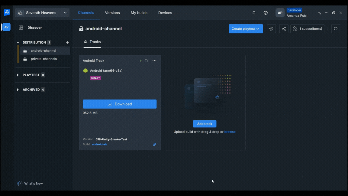 Deploy builds from track