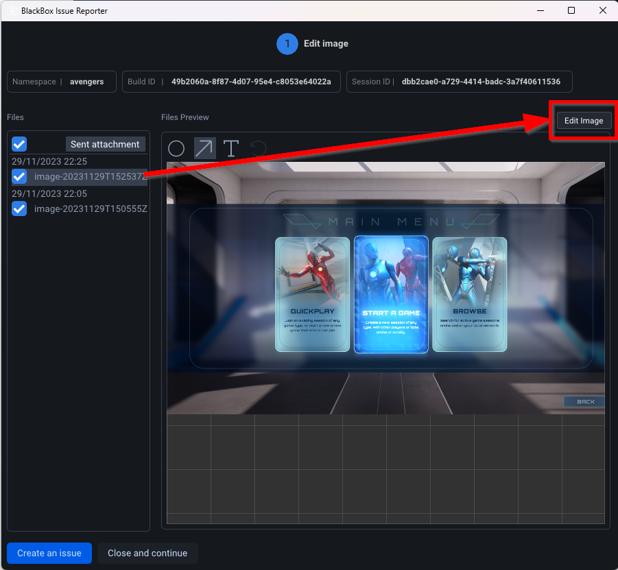 Edit Images on Issue Reporter