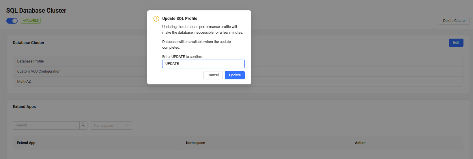 SQL Cluster update confirmation