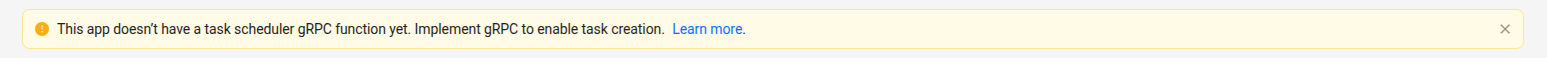 Task scheduler warning