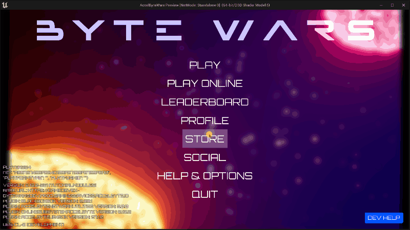 Inventory menu