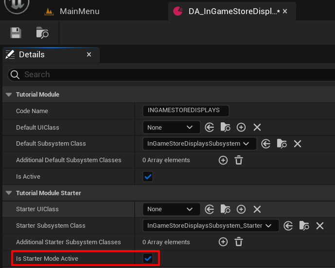 Data Asset changes preview Unreal Byte Wars In-game Store Displays