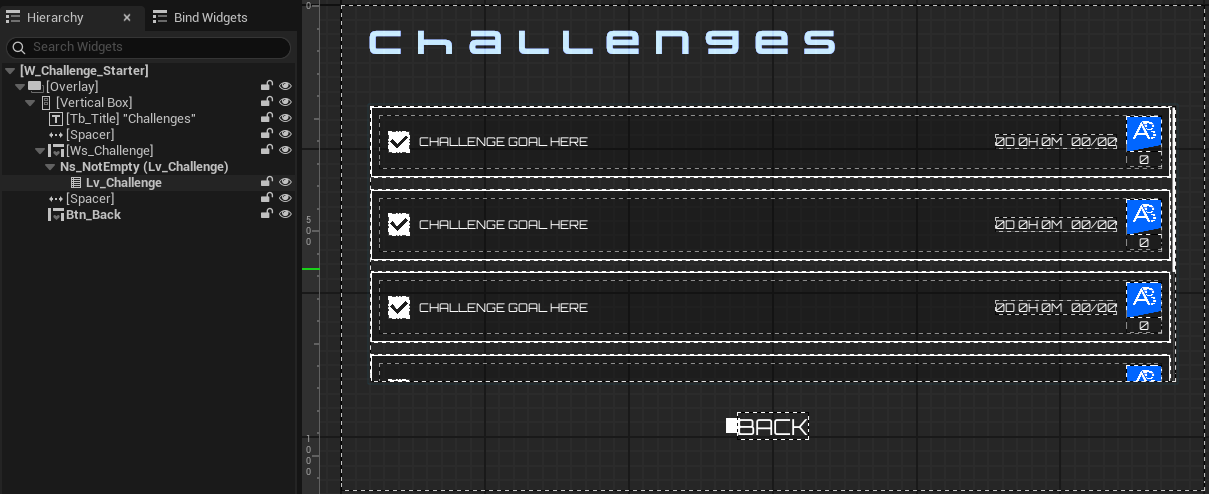 Challenge widget Unreal Byte Wars challenge