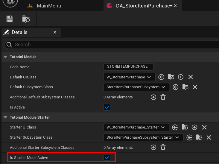 Data Asset changes preview Unreal Byte Wars Store Item Purchase
