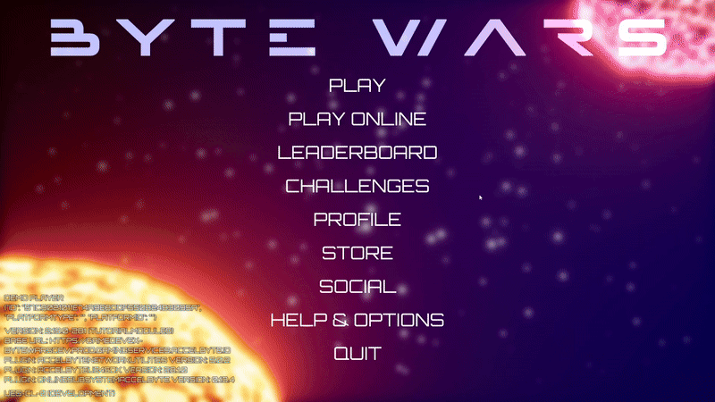 View challenges play test Unreal Byte Wars challenge