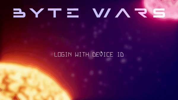 Byte Wars device ID login success gif