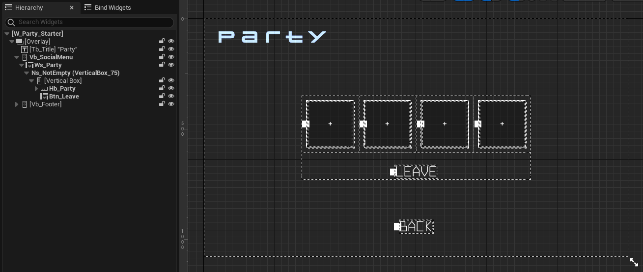 PartyWidget_Starter preview image Unreal Byte Wars introduction to party