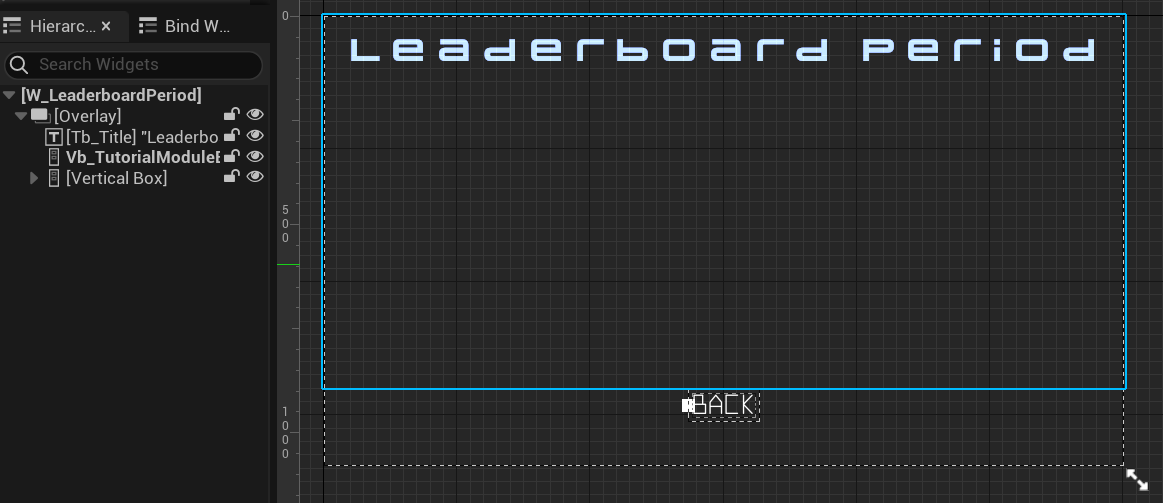 Leaderboard period widget Unreal Byte Wars all time leaderboard