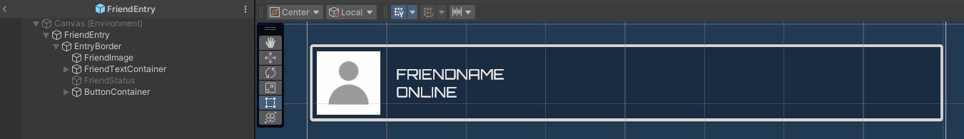 Friend Component Unity Byte Wars friend list