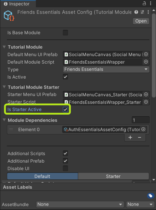 Activate Tutorial Module Data Asset starter mode Unity Byte Wars search players