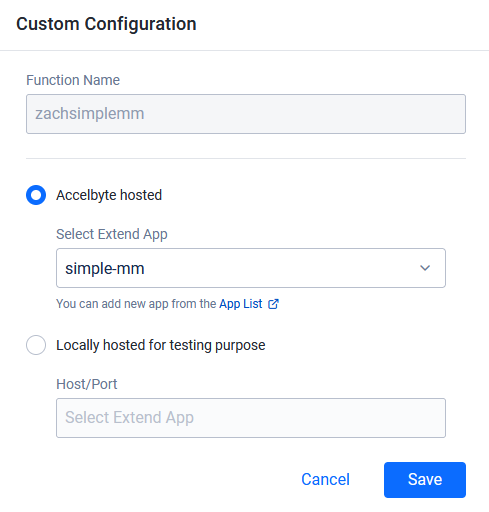 AccelByte-hosted custom configuration